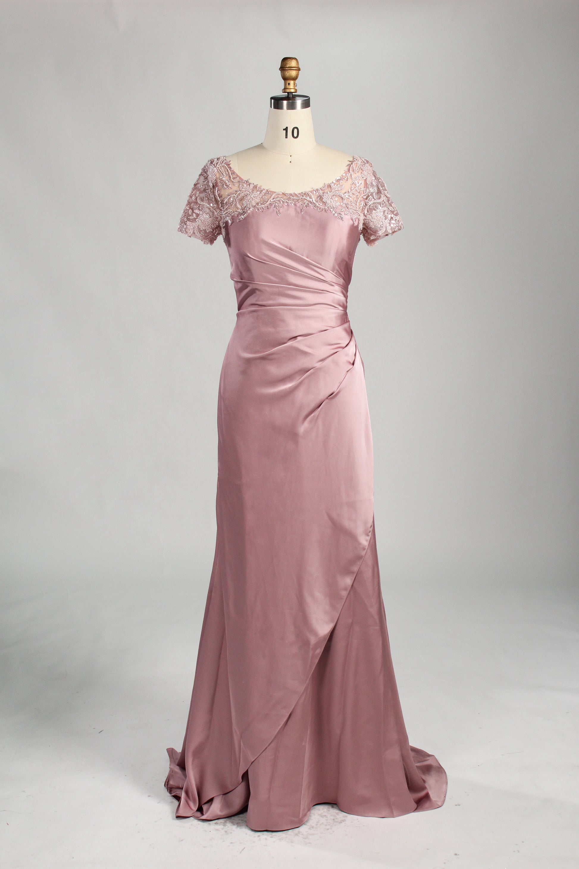 Wholesale Navy Blue Lace Satin Mother Dress 3357