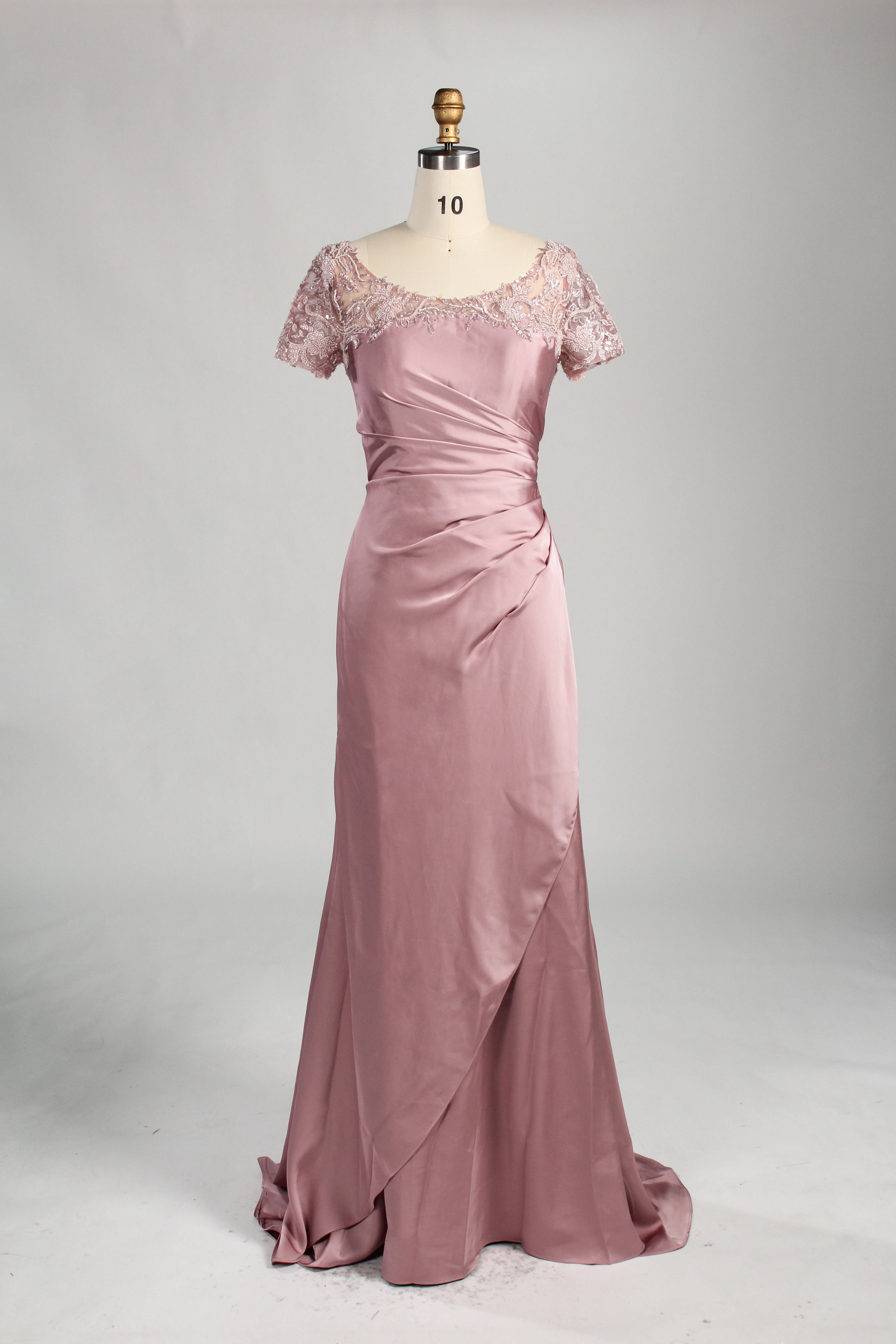 Wholesale Navy Blue Lace Satin Mother Dress 3357