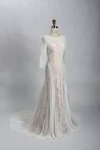 Wholesale Sheer Lace Open-Back Wedding Dress – Bridal Gown sw01