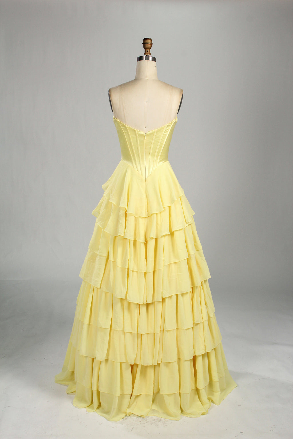 Wholesale Elegant Strapless Tiered Chiffon Prom Gown 33223C