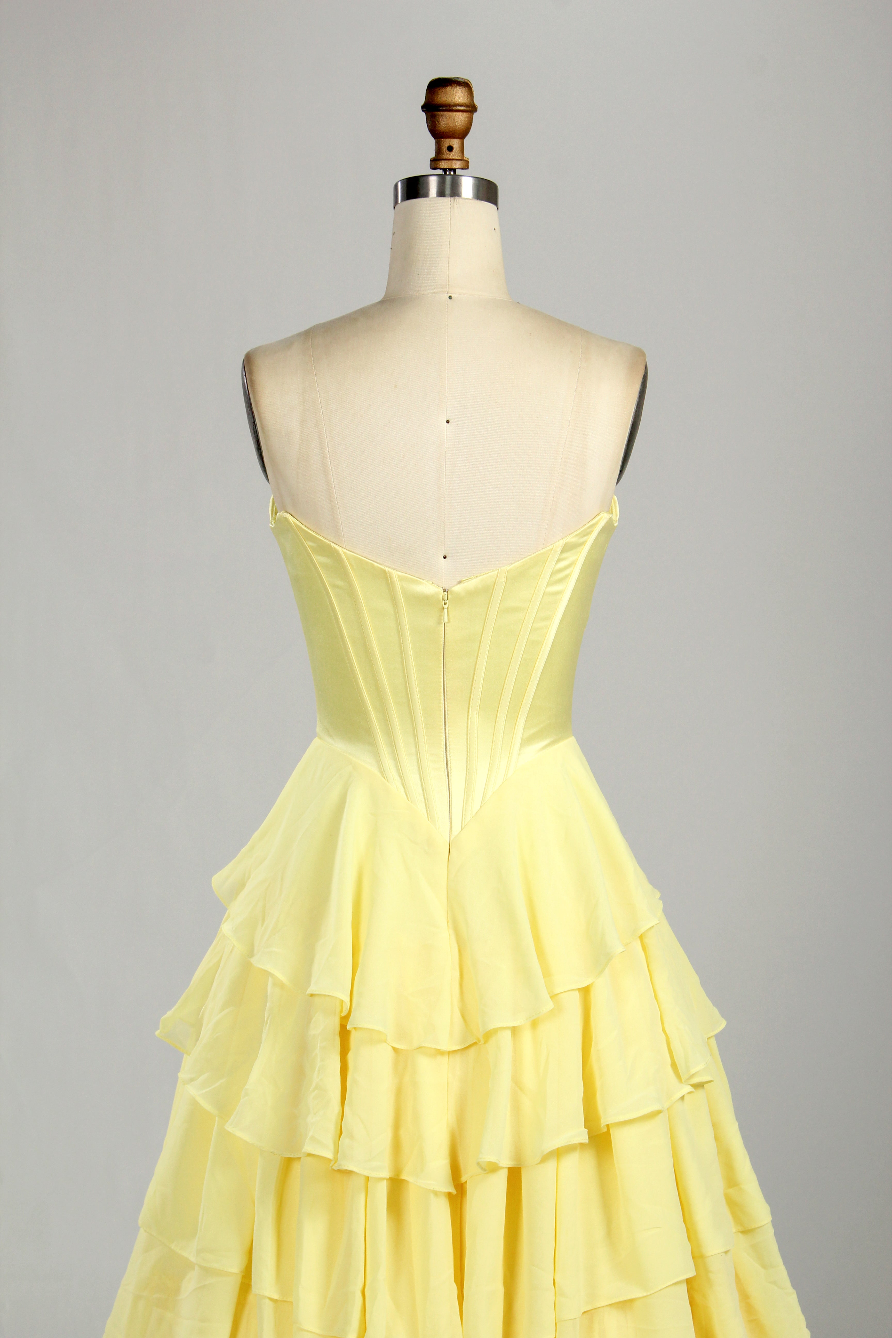 Wholesale Elegant Strapless Tiered Chiffon Prom Gown 33223C