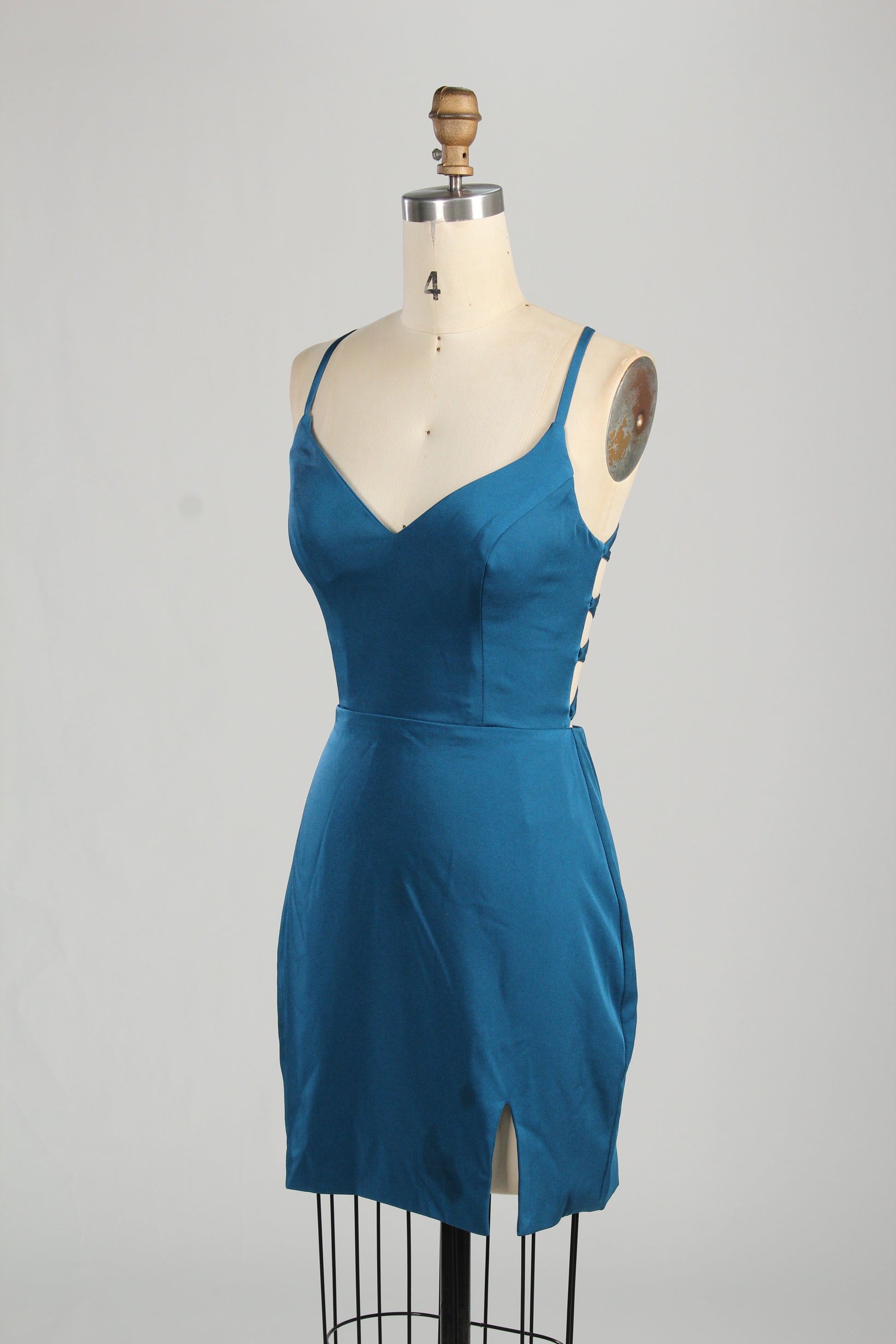 Manufacturer Satin Strappy Back Cocktail Dress QT011S