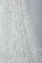 Supplier Short Sleeve V - Neck Lace Wedding Dress 32642C