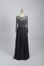 Wholesale Navy Beaded-Lace Mother-of-the-Bride Gown 32541B