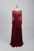 Wholesale Navy Beaded-Lace Mother-of-the-Bride Gown 32541B