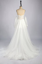 Wholesale Strapless Lace - Applique Tulle Wedding Dress tg011
