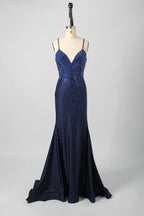 Glamorous Wholesale Sequin-Embellished Mermaid Prom Dress 32858