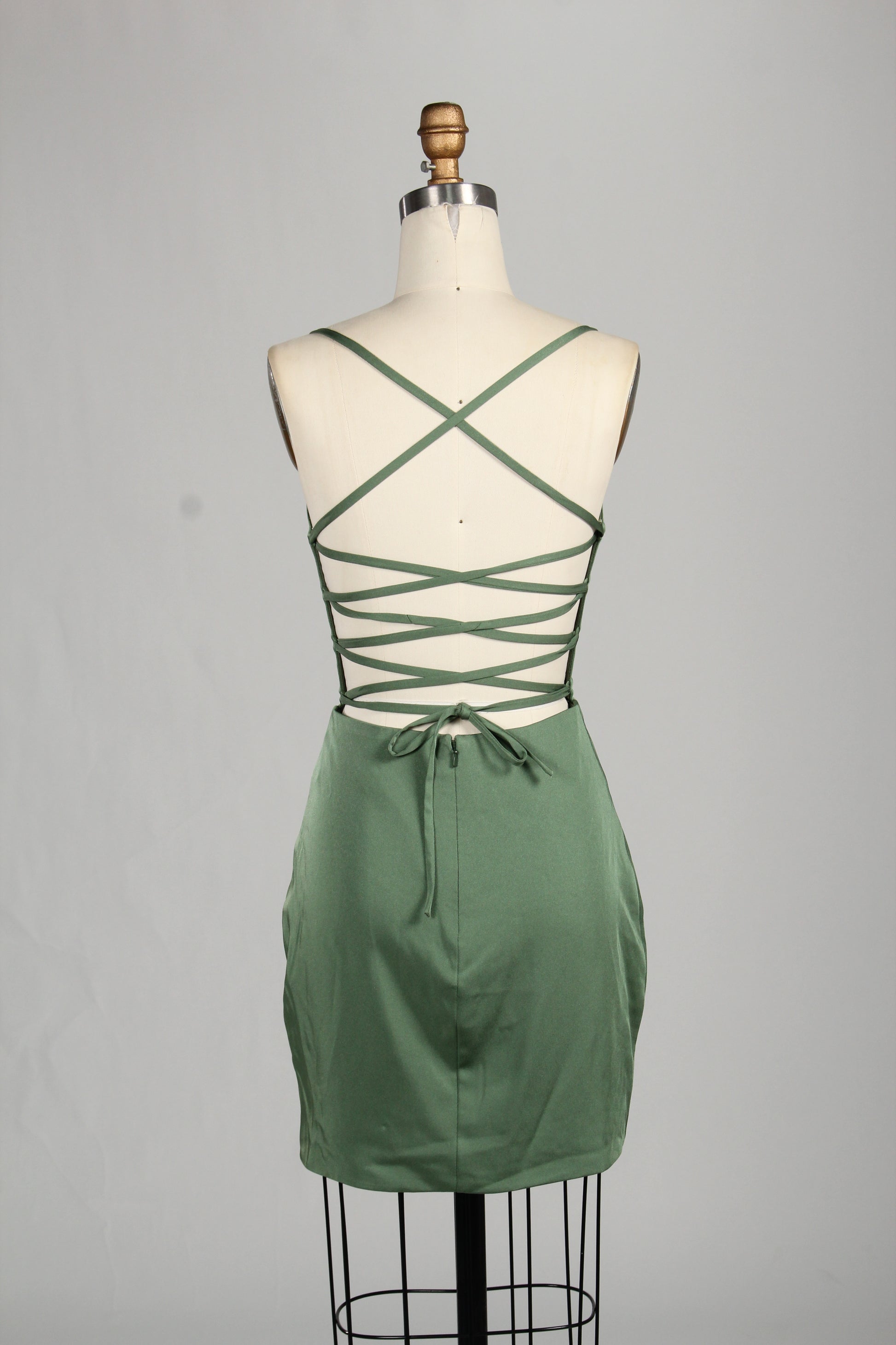 Manufacturer Satin Strappy Back Cocktail Dress QT011S
