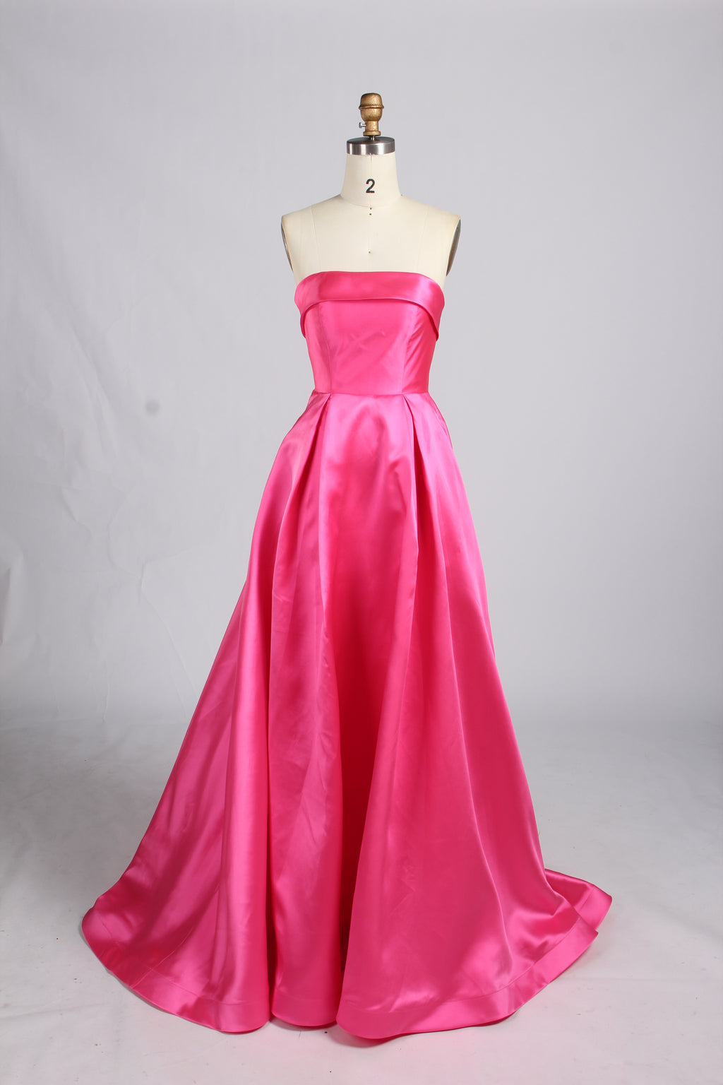 Wholesale Strapless Satin Prom Dress with Multiple Color Options 33380