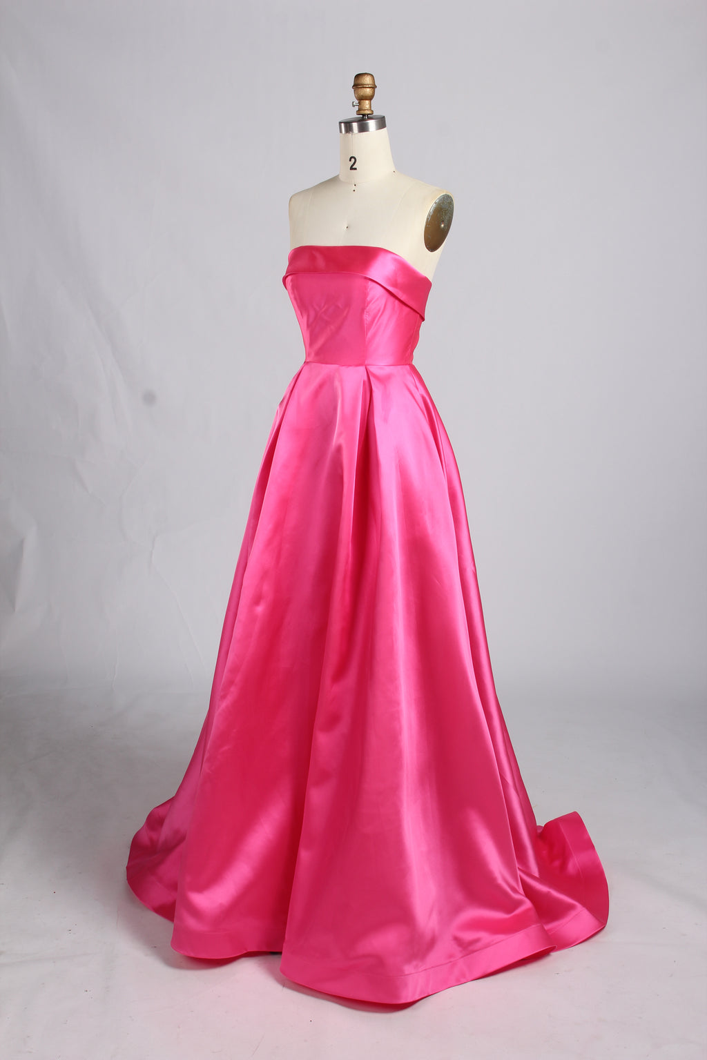 Wholesale Strapless Satin Prom Dress with Multiple Color Options 33380