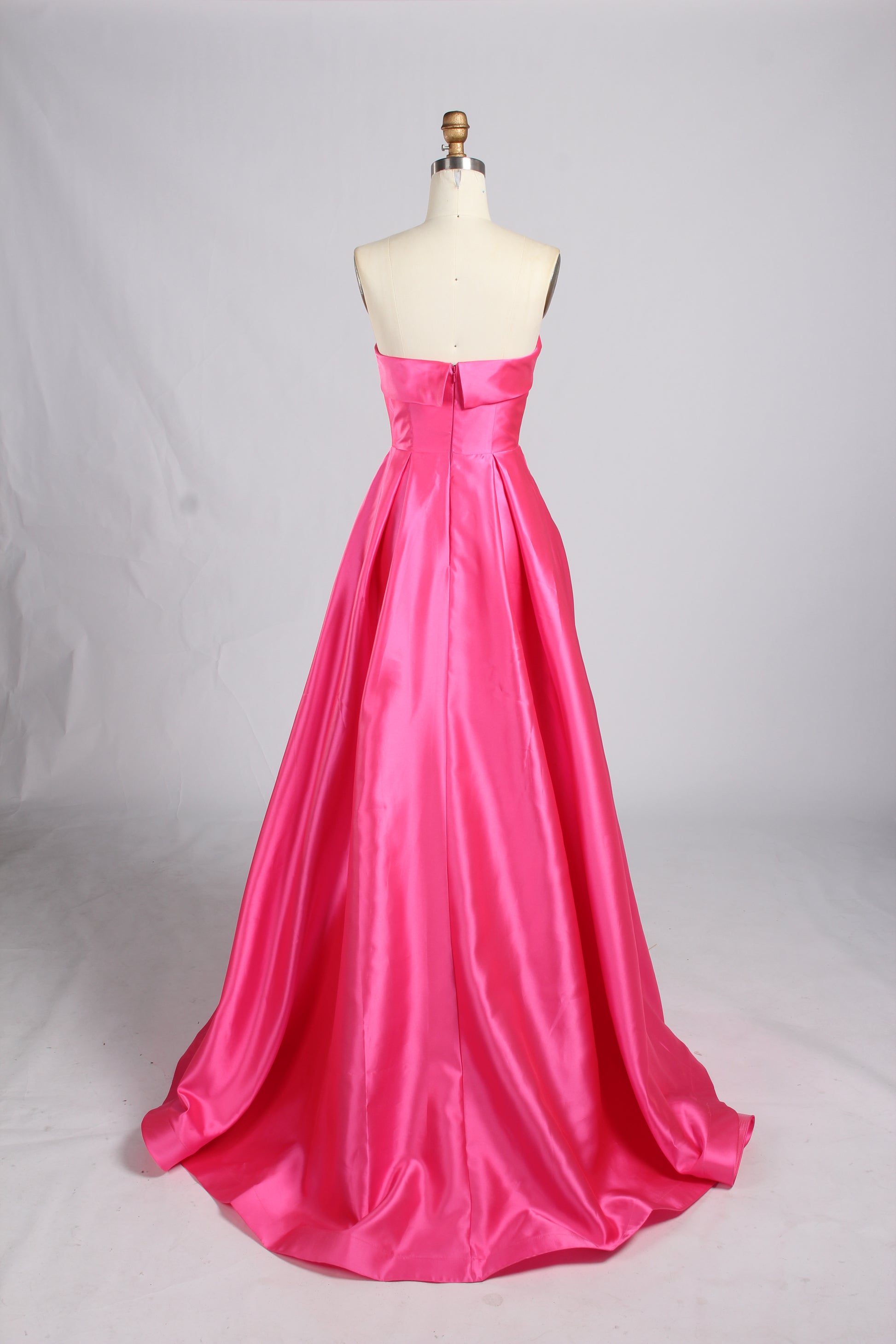 Wholesale Strapless Satin Prom Dress with Multiple Color Options 33380