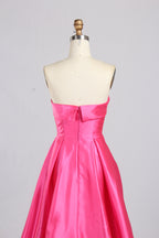 Wholesale Strapless Satin Prom Dress with Multiple Color Options 33380