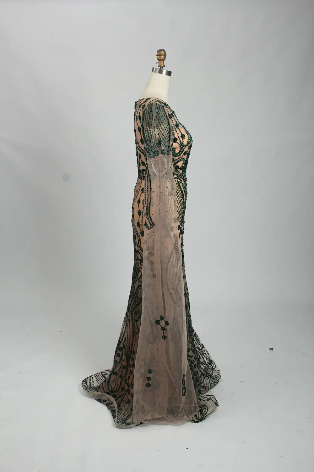 Luxury Beaded Long Sleeve Mother of the Bride Dress MK116
