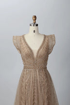Timeless A-Line Mother of the Bride Dress with Cap Sleeves MC065