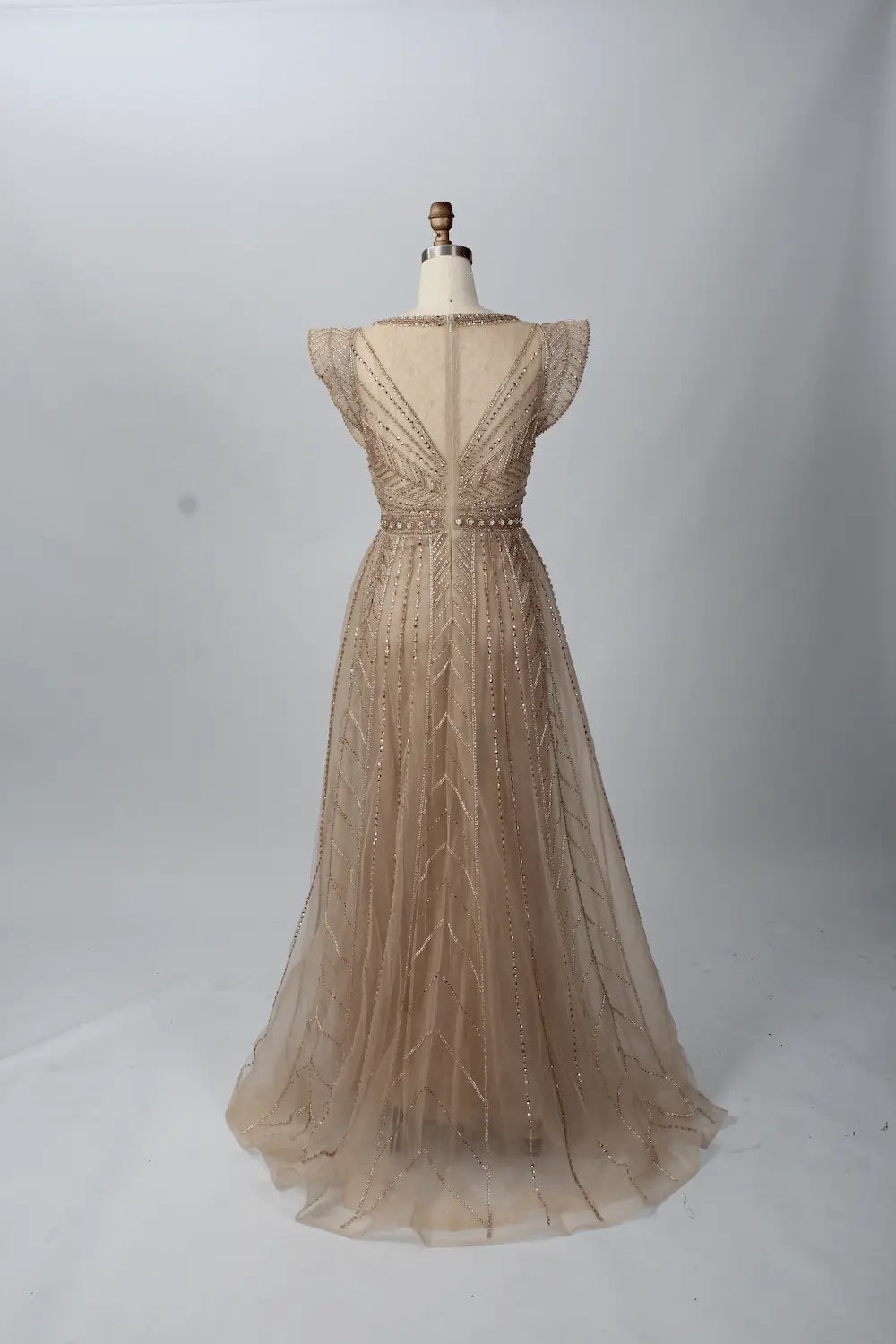 Timeless A-Line Mother of the Bride Dress with Cap Sleeves MC065