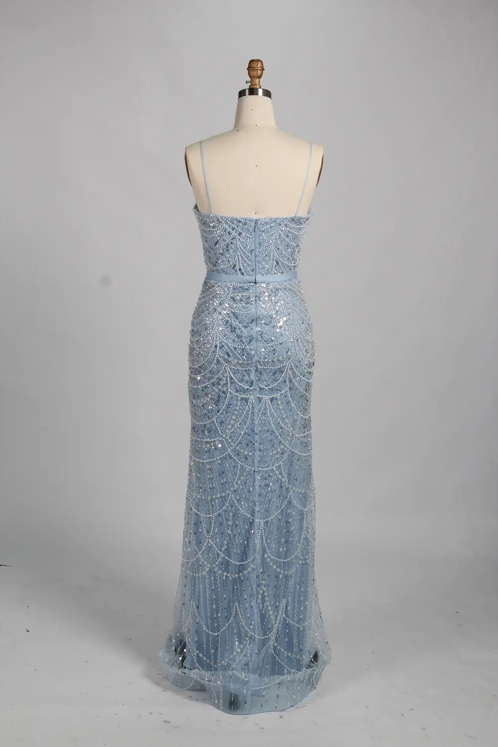 Beaded Fit and Flare Mother of the Bride Dress with Detachable Cape KY025