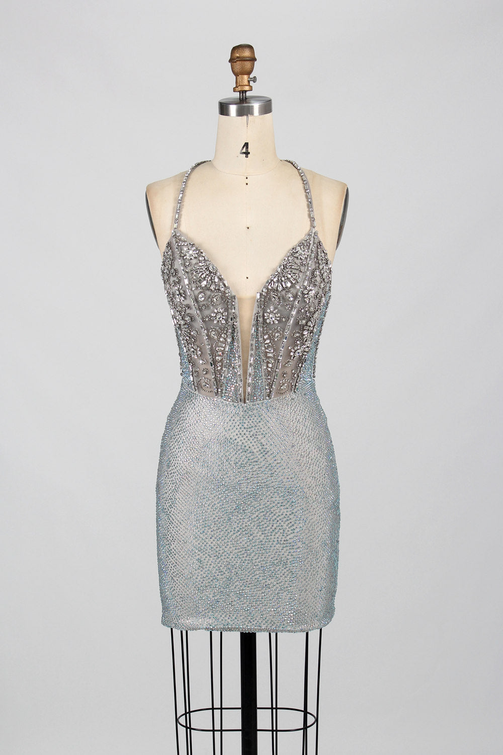 Wholesale Glamorous Hand-Beaded and Rhinestone short prom Dress kt1384