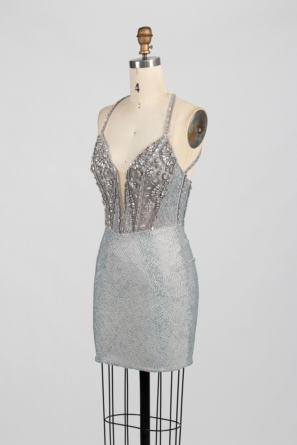 Hand-Beaded Perfection: Exquisite Short Prom Dress - Wholesale KT1384