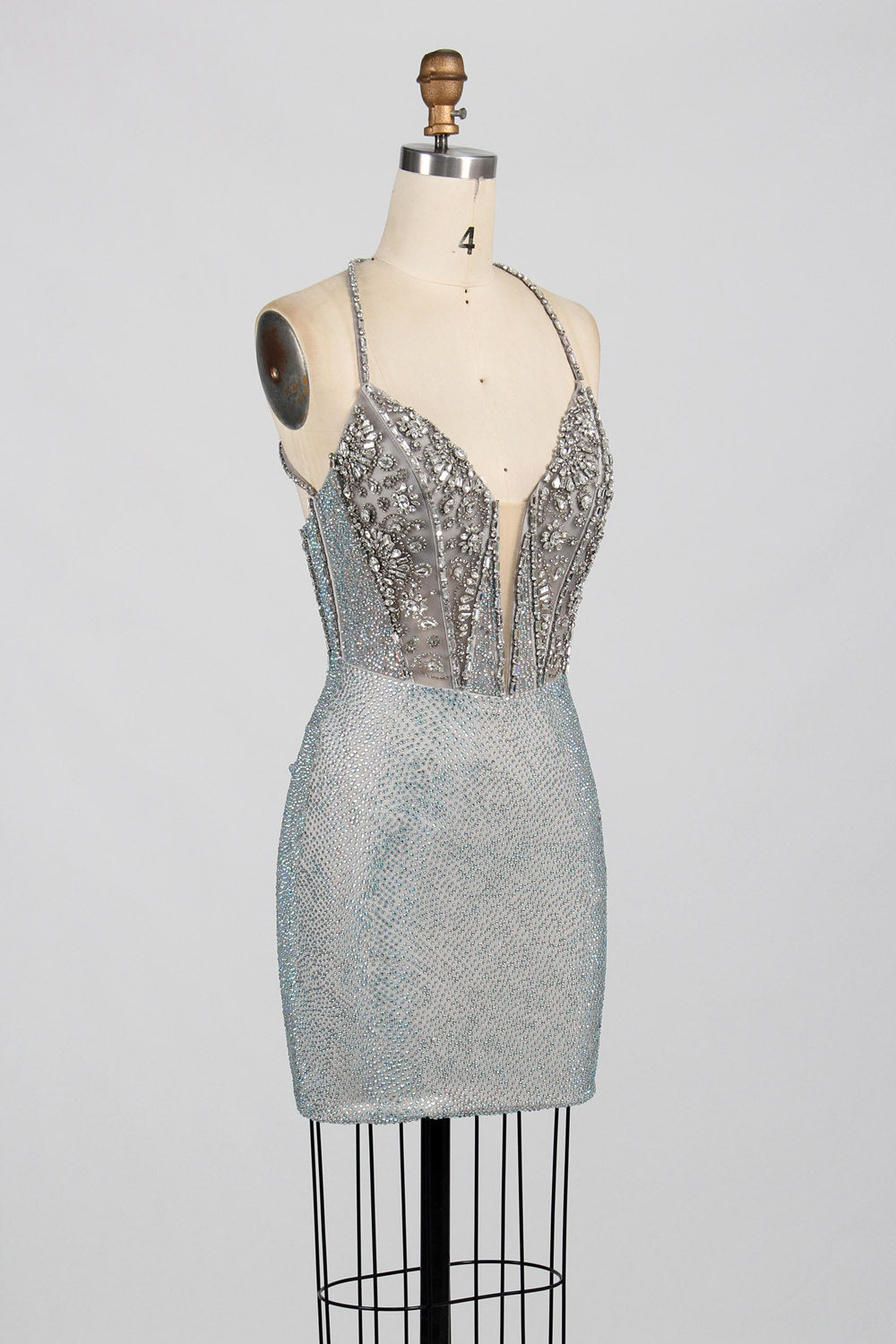 Hand-Beaded Perfection: Exquisite Short Prom Dress - Wholesale KT1384