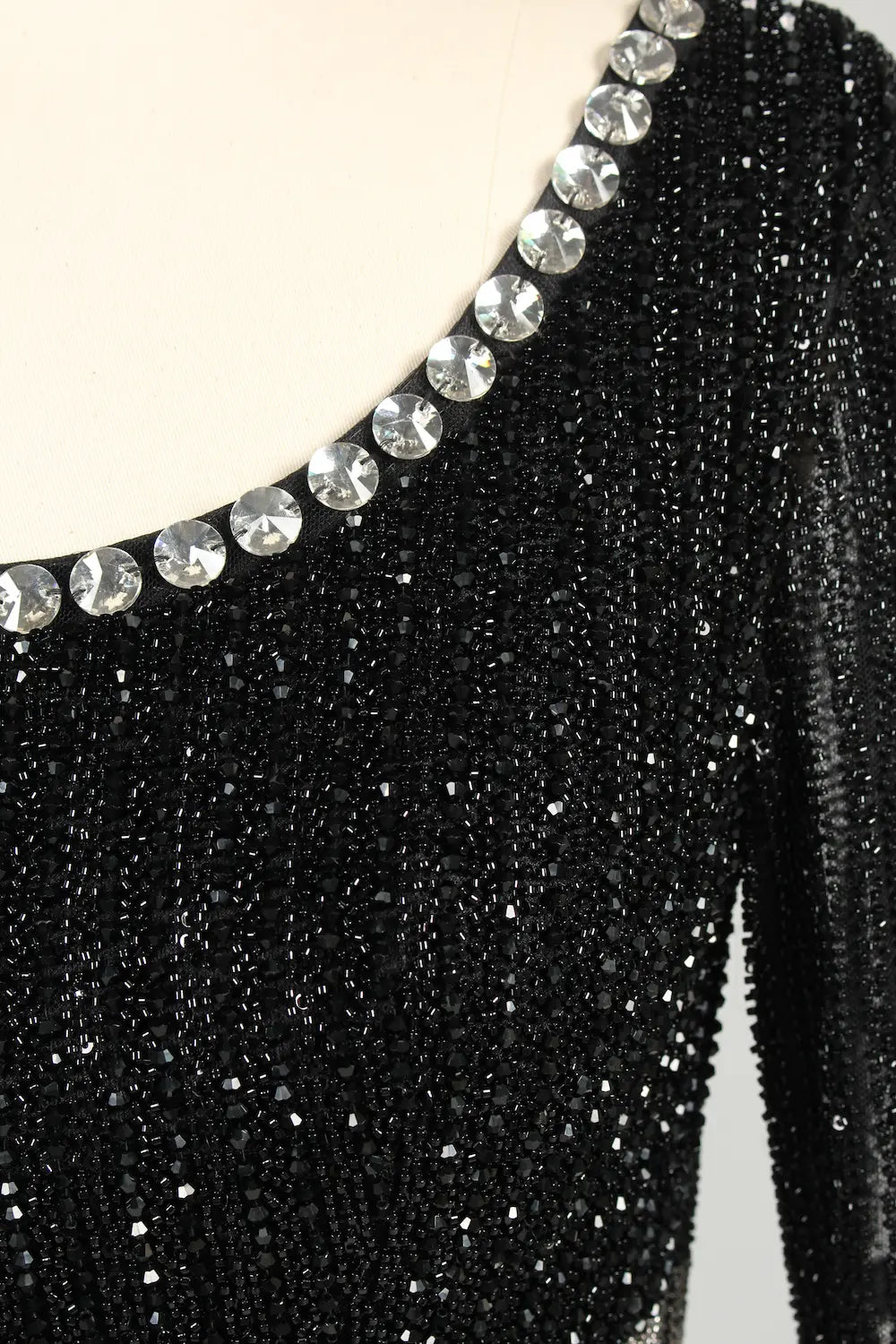 Black Beaded Cape Sleeves A-Line Mother of the Bride Dress MC160