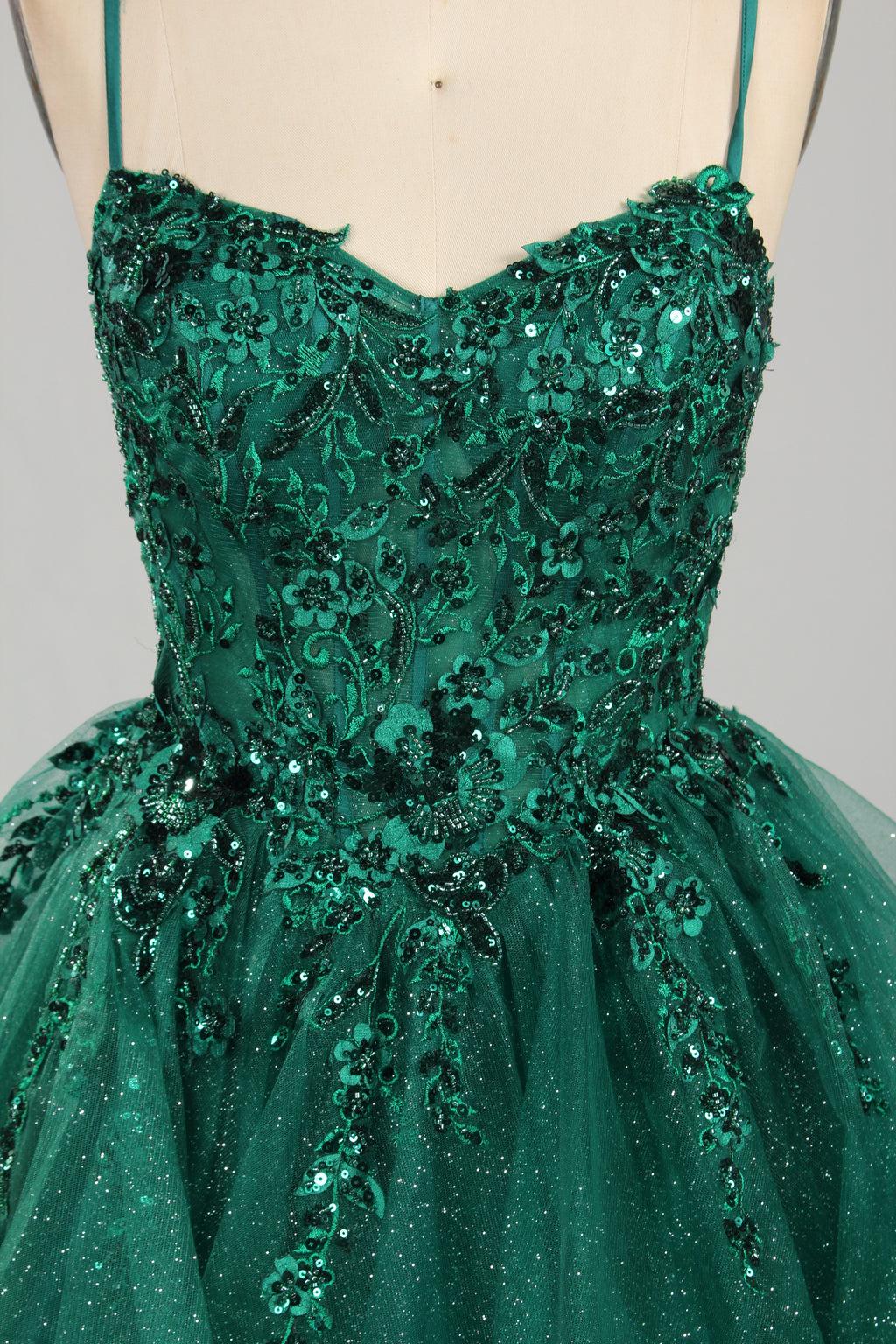 Wholesale Emerald Green Tiered Ruffled Ball Gown 33231