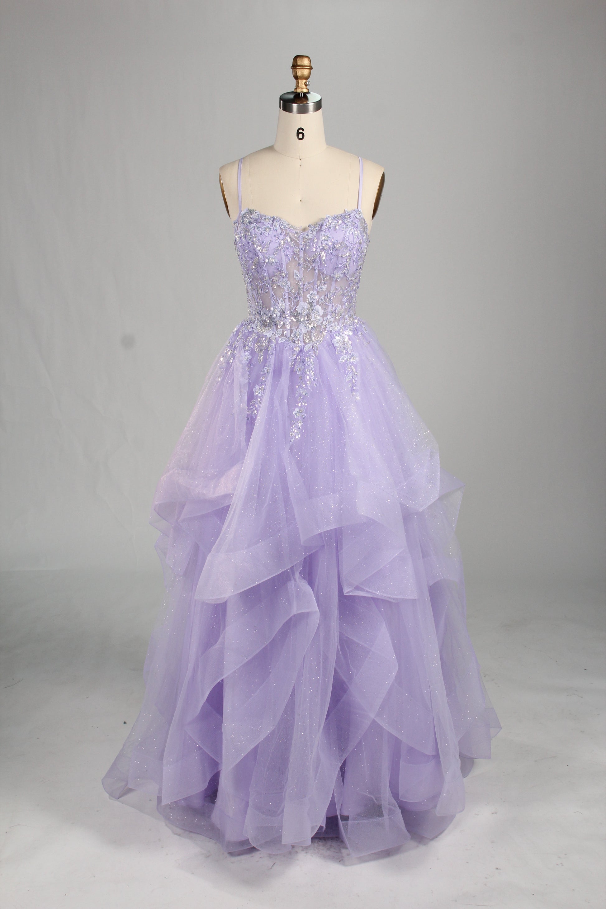 Wholesale Emerald Green Tiered Ruffled Ball Gown 33231