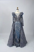Modern  Beaded Long Sleeves A-Line Mother of the Bride Dress MK083