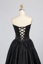Wholesale Black Strapless Sequin Ball Gown Prom Dress KT1496