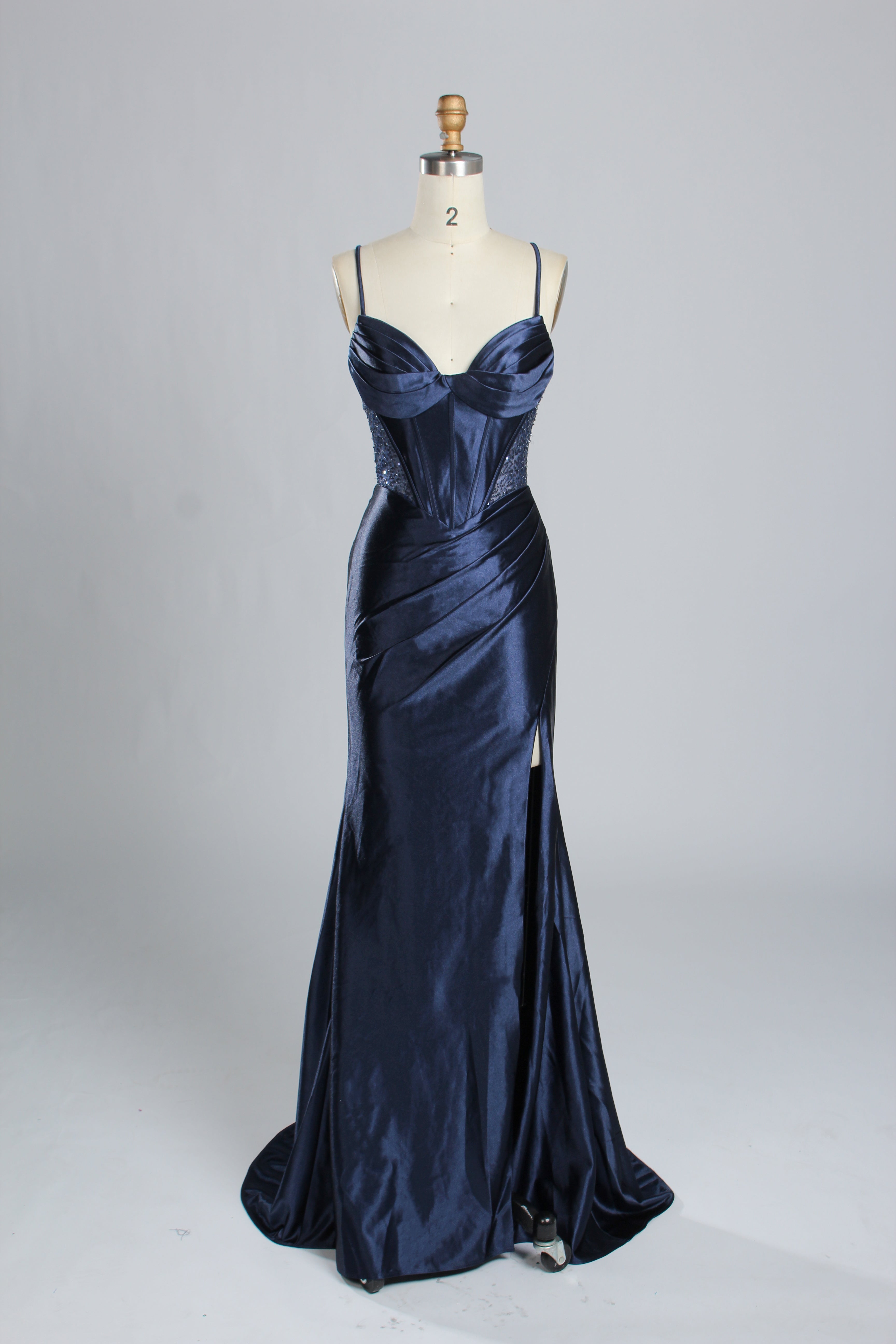 Wholesale Strapless Prom Gown with Beaded Corset 33258