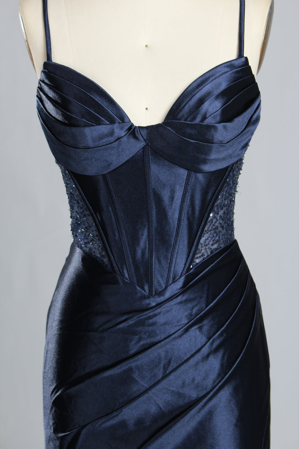 Wholesale Strapless Prom Gown with Beaded Corset 33258