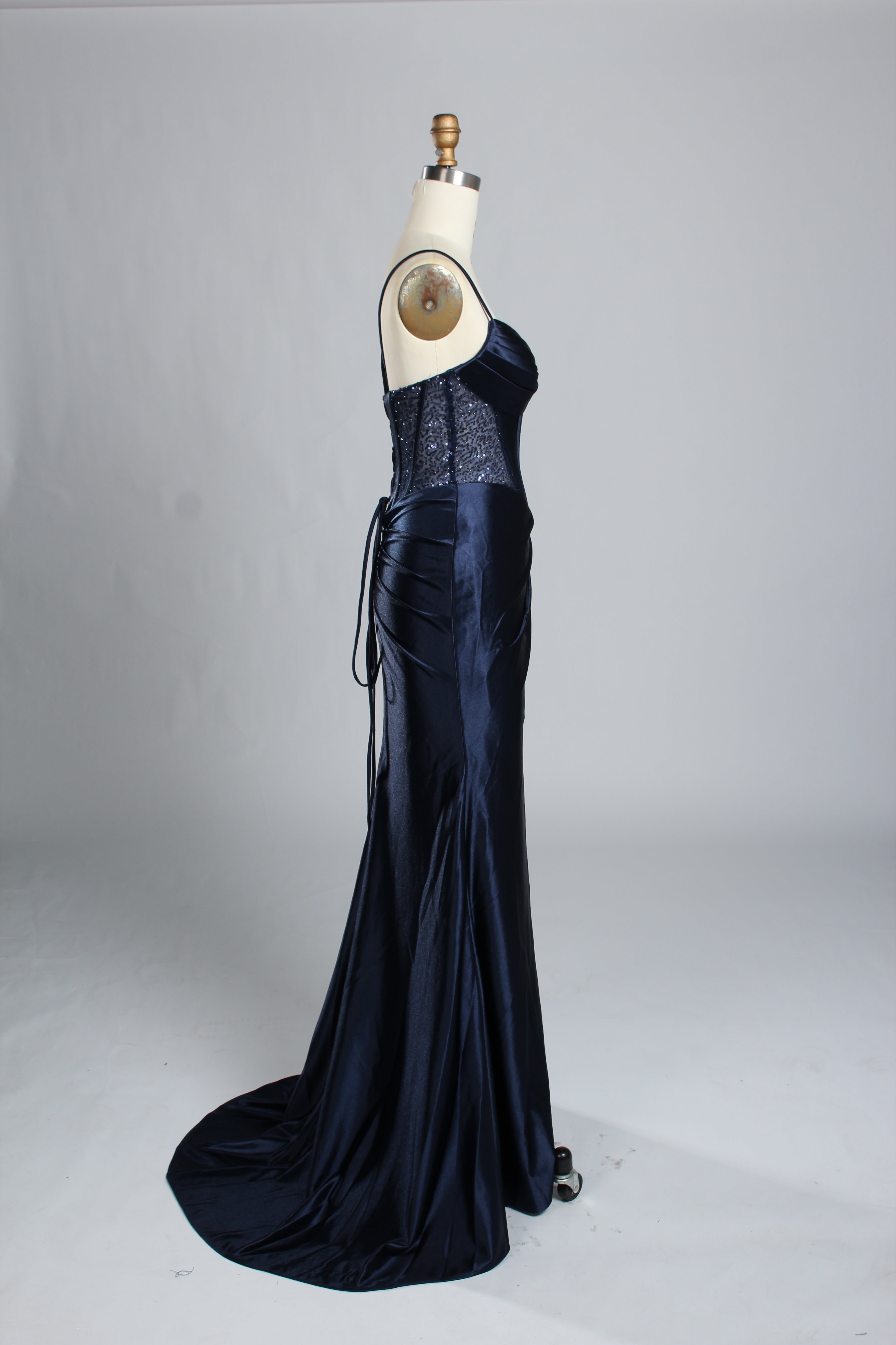 Wholesale Strapless Prom Gown with Beaded Corset 33258