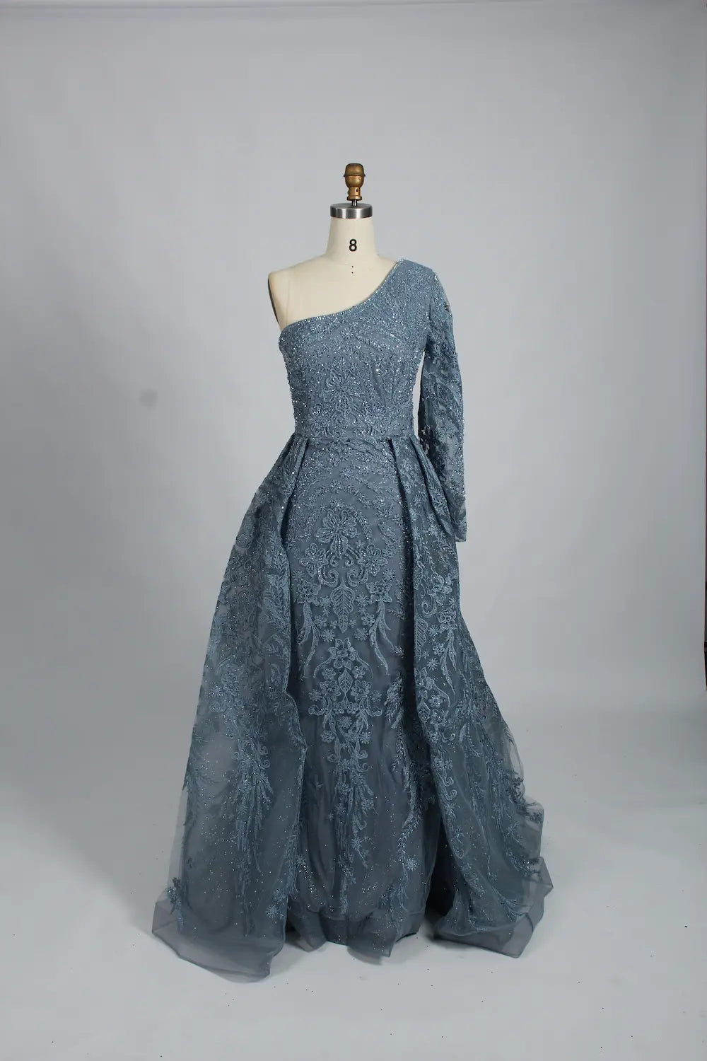 Timeless A-Line Mother of the Bride Dress with One Sleeve MK096