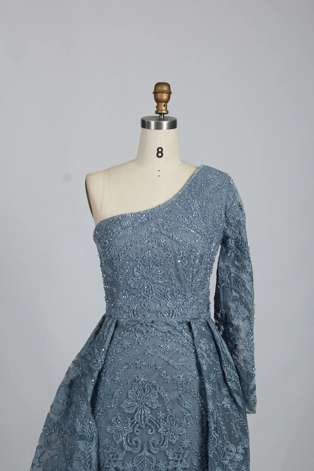 Timeless A-Line Mother of the Bride Dress with One Sleeve MK096
