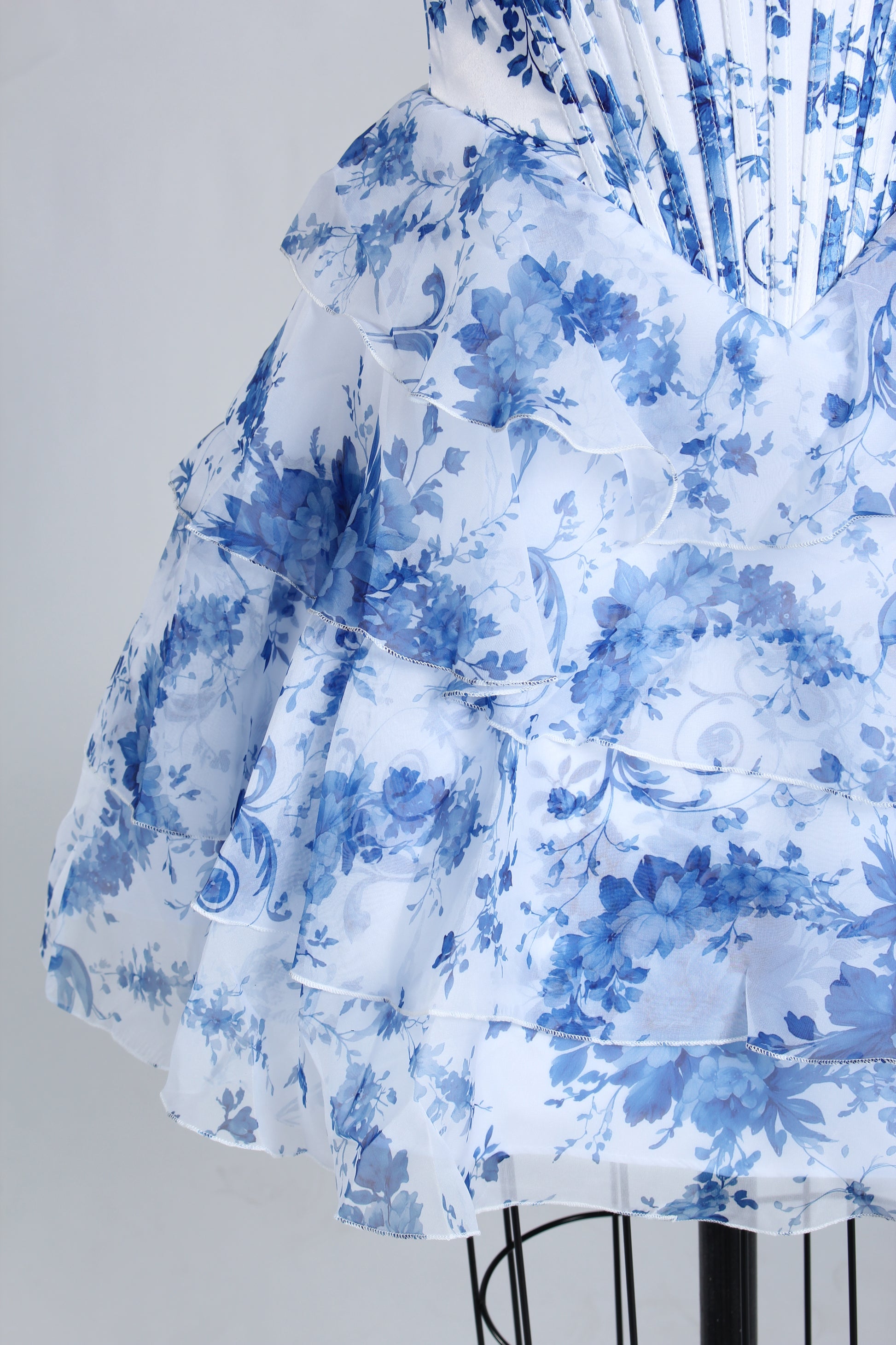 Wholesale Strapless Floral Corset Homecoming Dress 33223S