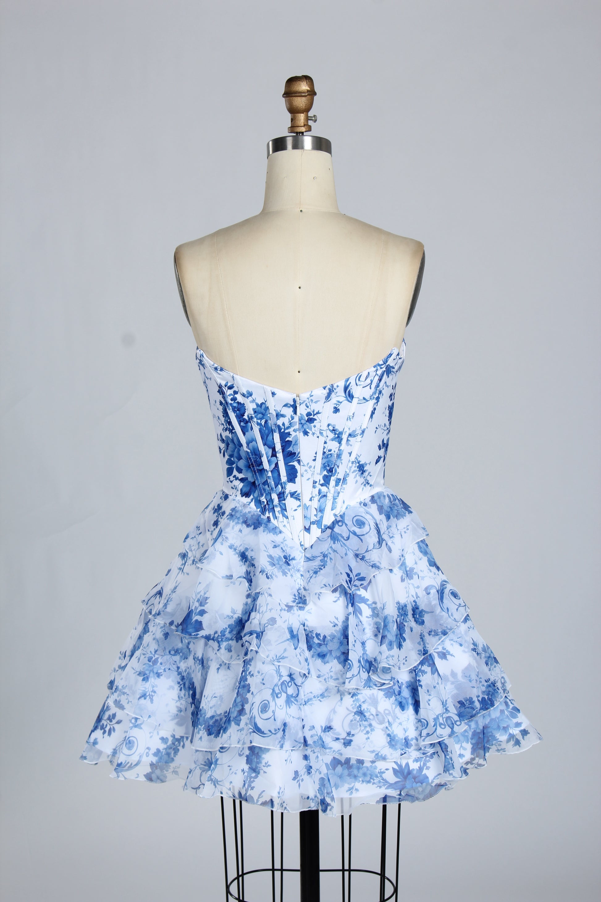 Wholesale Strapless Floral Corset Homecoming Dress 33223S