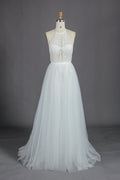 Wholesale Halter Neck Glitter Tulle Wedding Gown kt1313