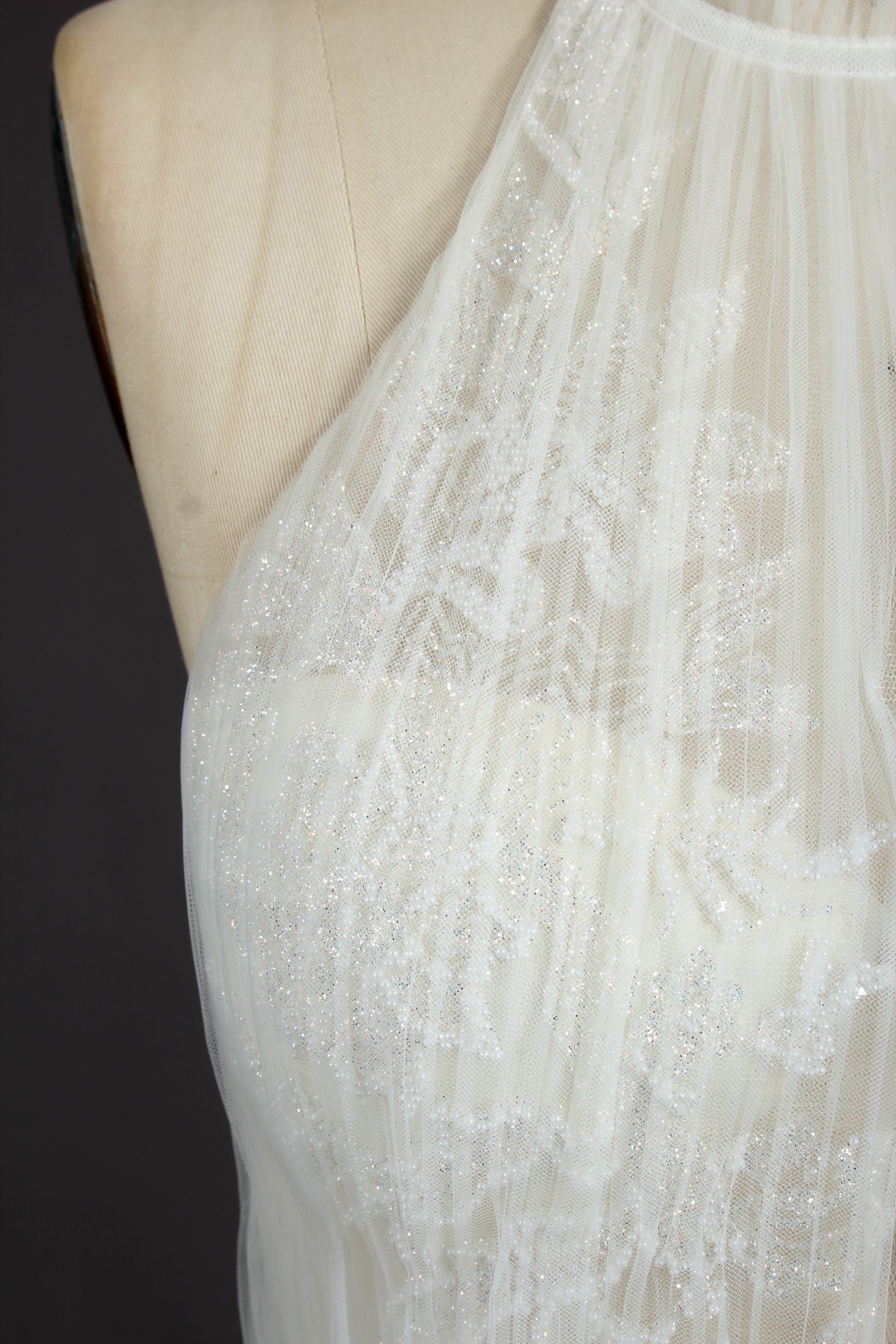 Wholesale Halter Neck Glitter Tulle Wedding Gown kt1313