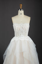 Wholesale Strapless Lace Tulle Wedding Dress – Ball Gown kt1314