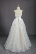 Wholesale Strapless Lace Tulle Wedding Dress – Ball Gown kt1314