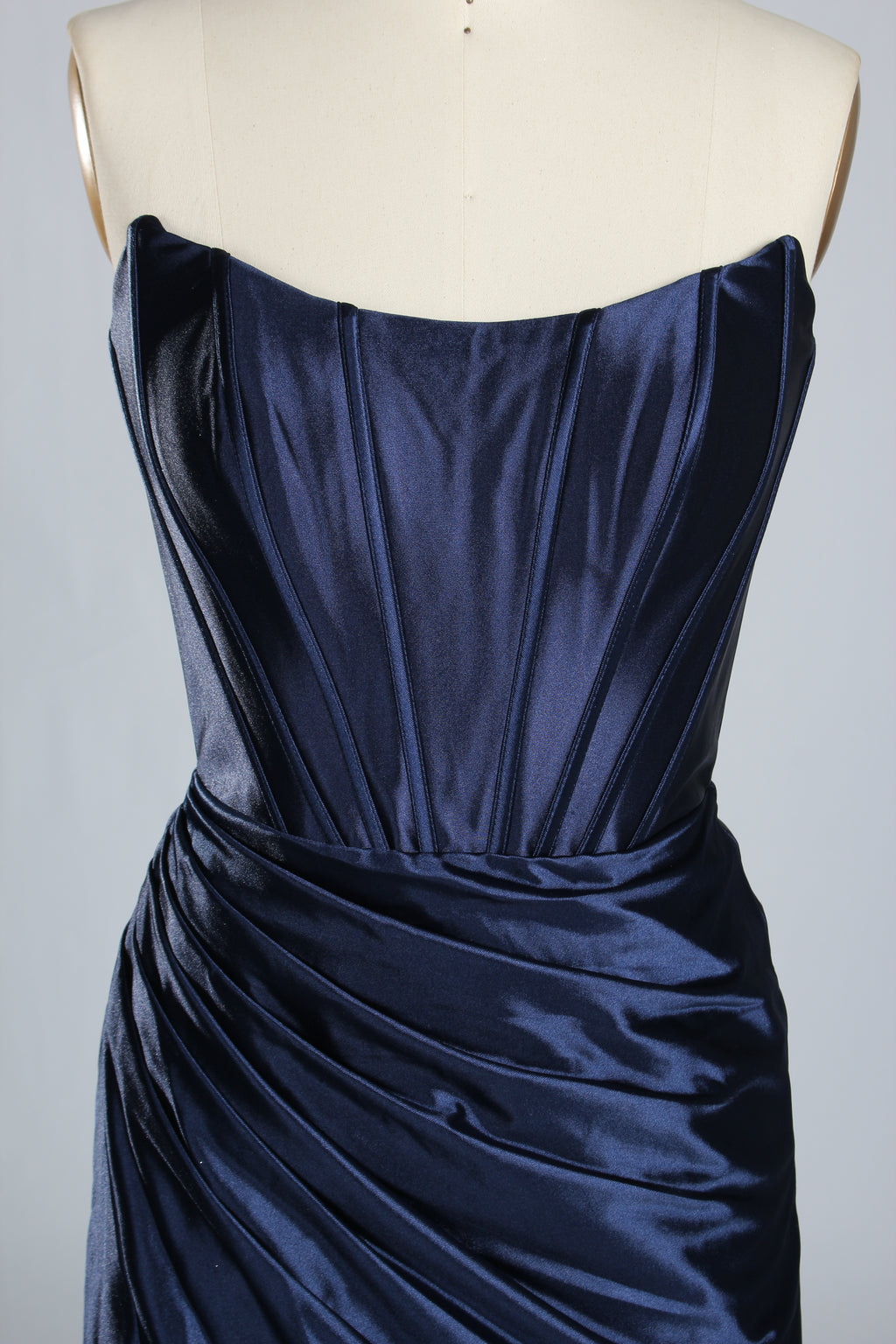 Manufacturer Satin Strapless Corset Cocktail Dress D - 116S
