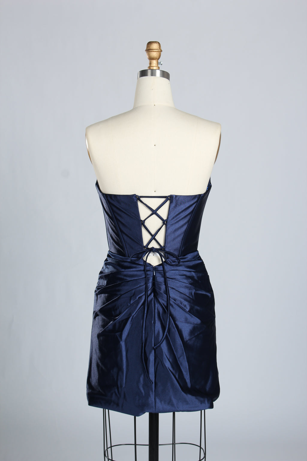 Manufacturer Satin Strapless Corset Cocktail Dress D - 116S