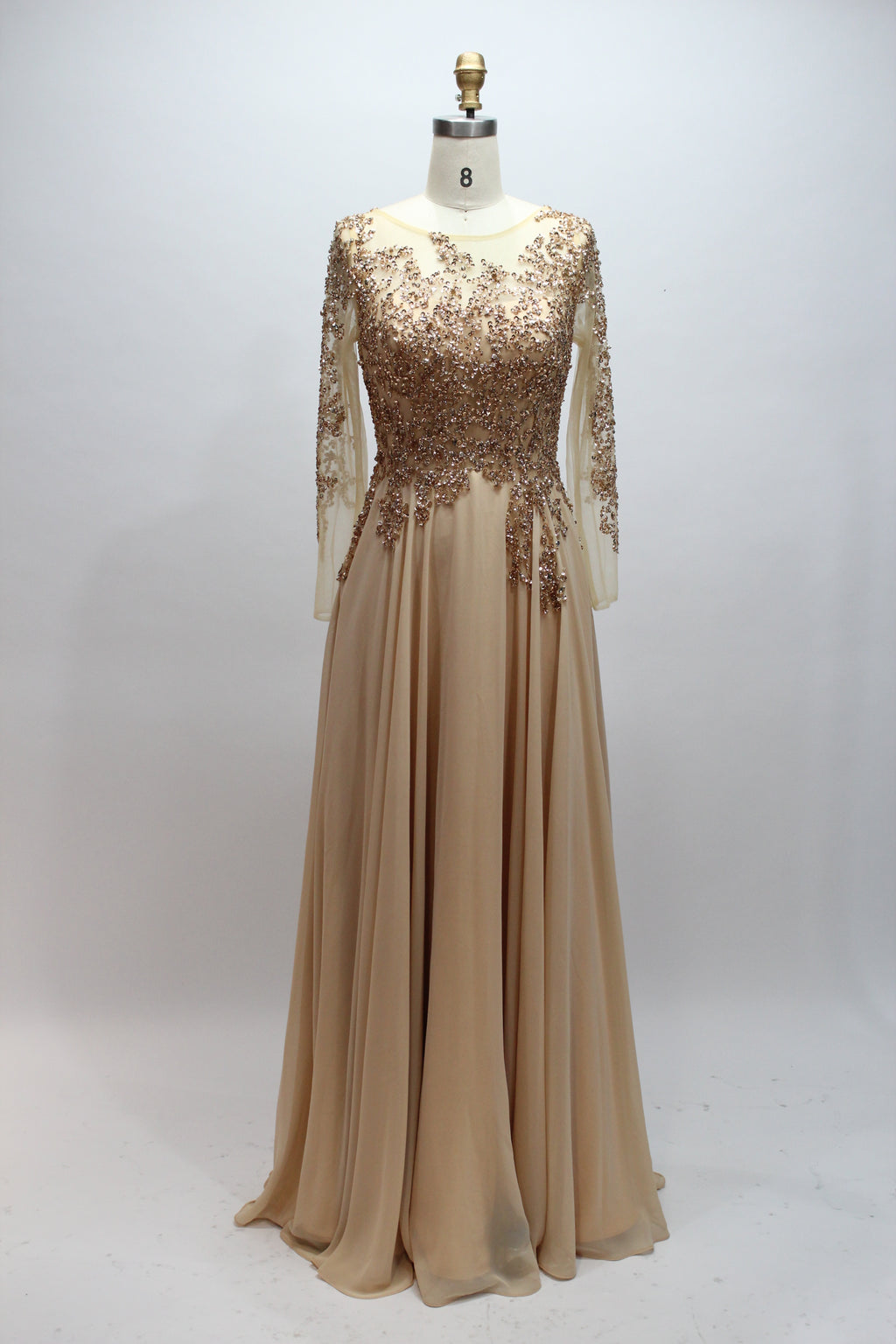 Wholesale Multi-Color Sequin Long-Sleeve Mother Dress 32360