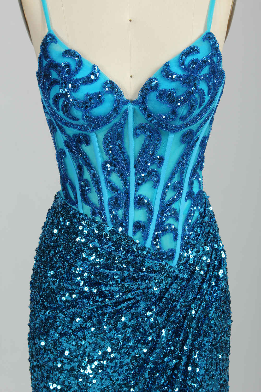 wholesale gorgeous Sparkling Strapless Prom Gown d-131