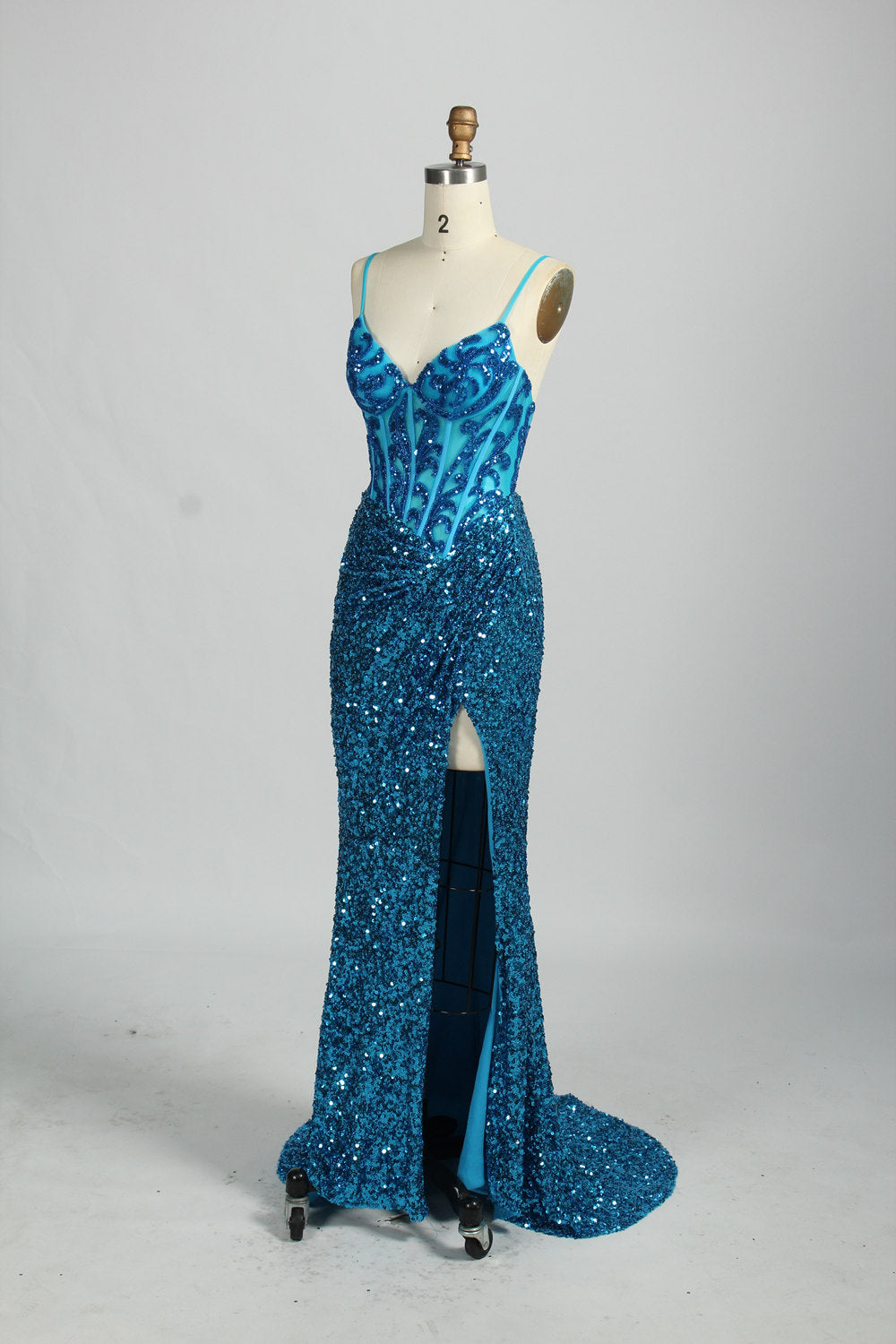 wholesale gorgeous Sparkling Strapless Prom Gown d-131