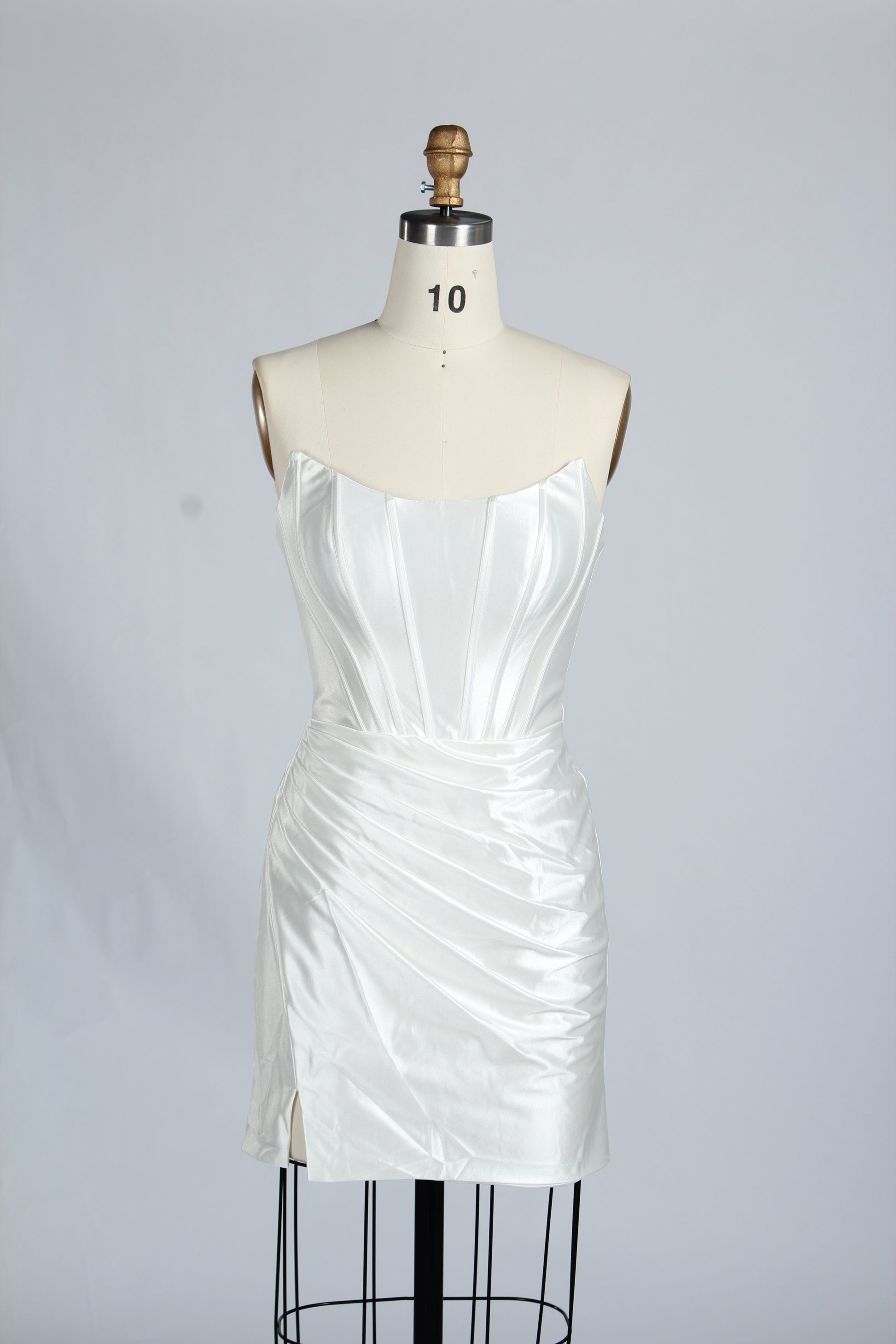 Manufacturer Satin Strapless Corset Cocktail Dress D - 116S