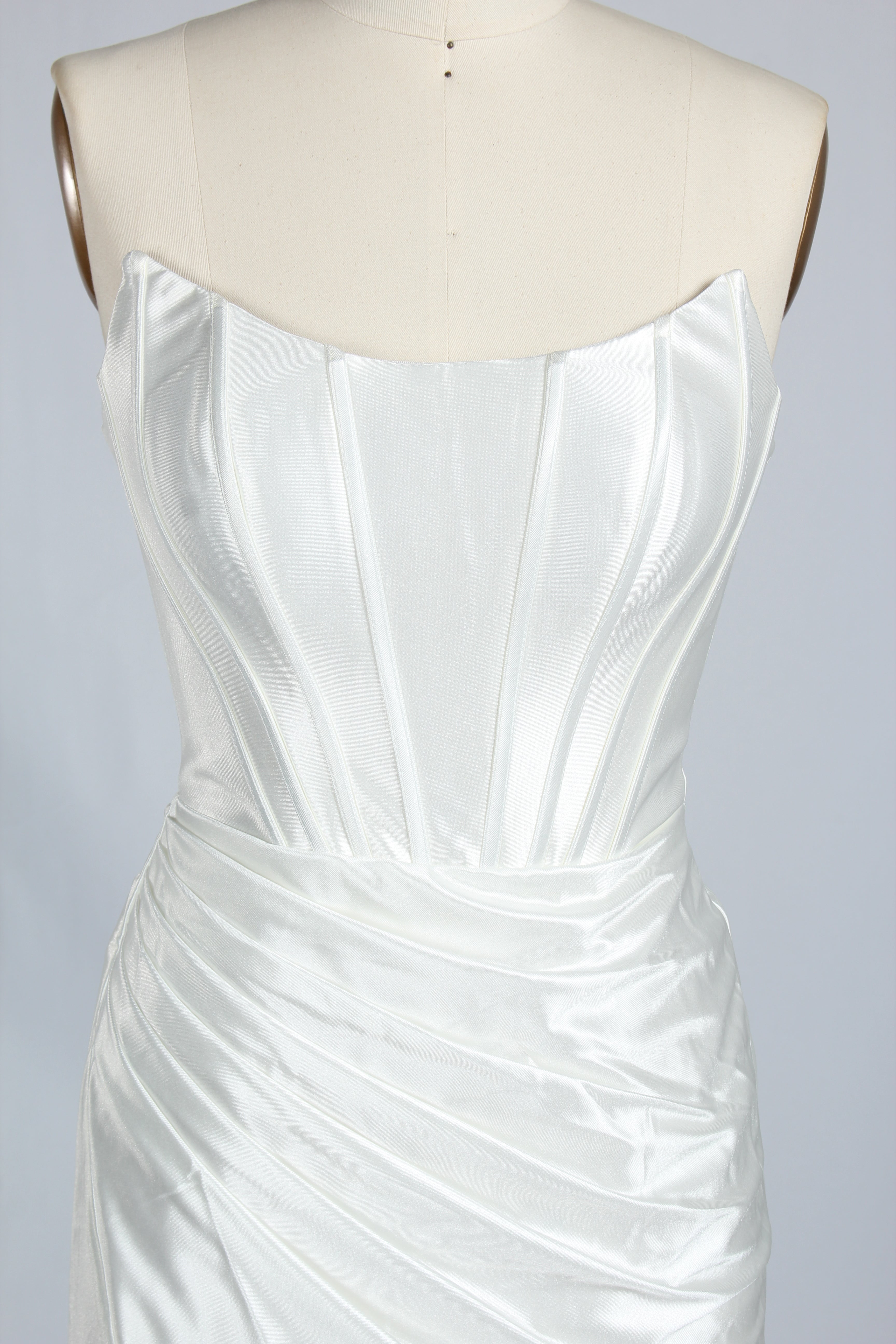 Manufacturer Satin Strapless Corset Cocktail Dress D - 116S