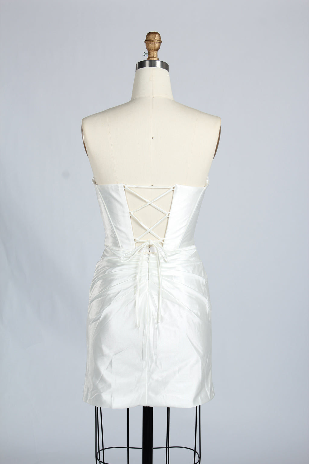 Manufacturer Satin Strapless Corset Cocktail Dress D - 116S