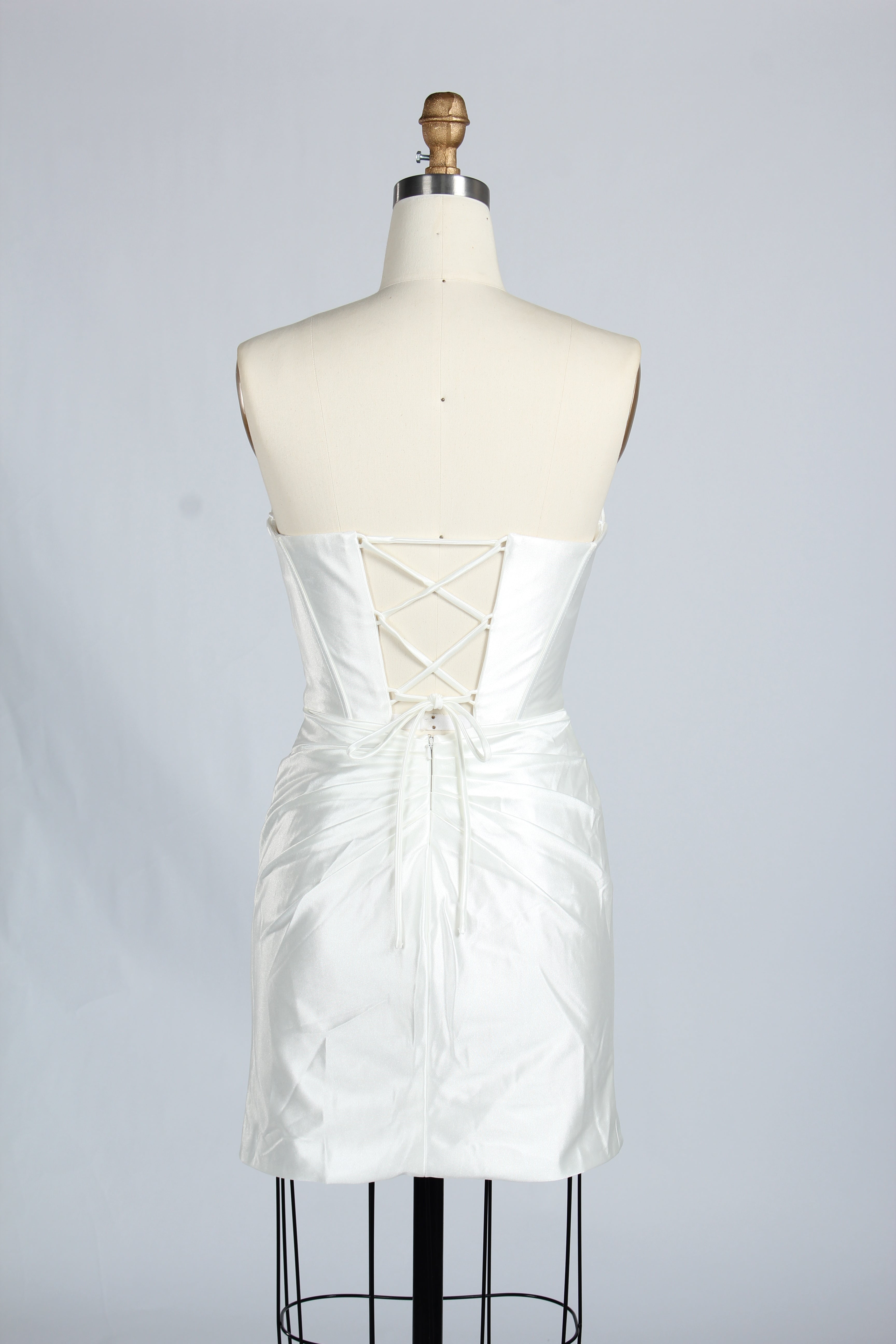 Manufacturer Satin Strapless Corset Cocktail Dress D - 116S