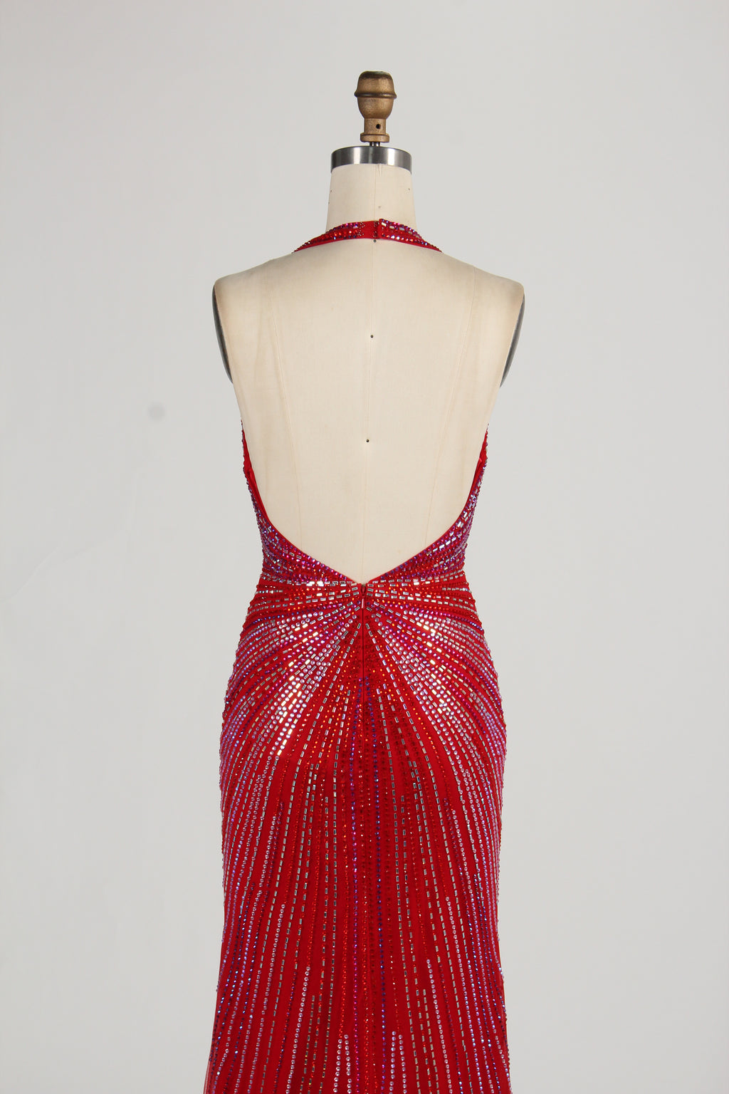 Wholesale Dazzling Hot Fix Rhinestone Evening Gown KT1433