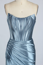 Manufacturer Satin Strapless Corset Cocktail Dress D - 116S